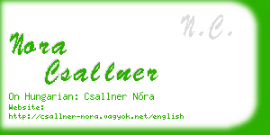 nora csallner business card